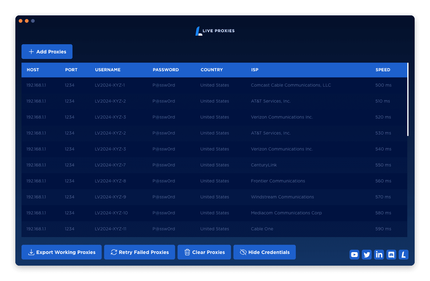 Live Proxies Tester