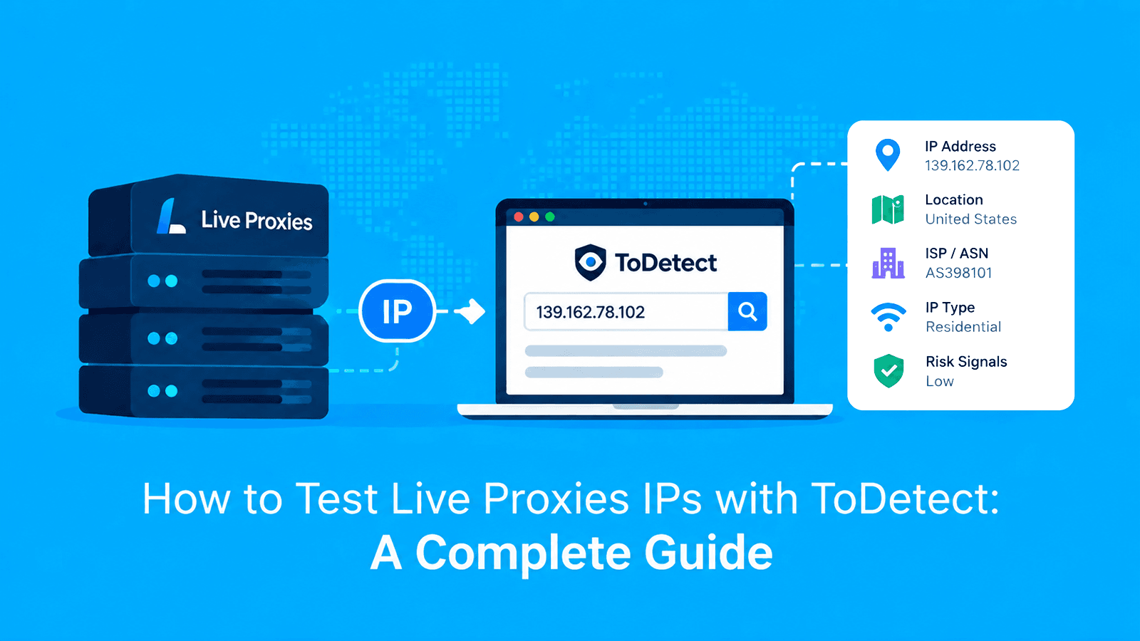 How to Test Live Proxies IPs with ToDetect