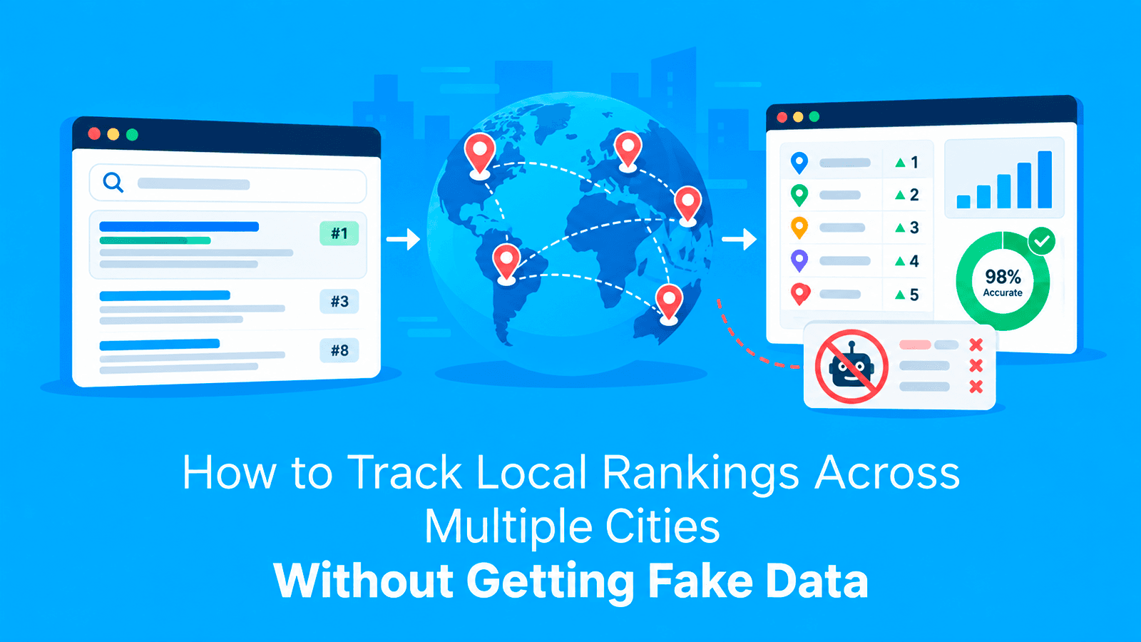 How to track local rankings across multiple cities without getting fake data